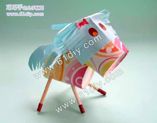 Paper cup handmade pony