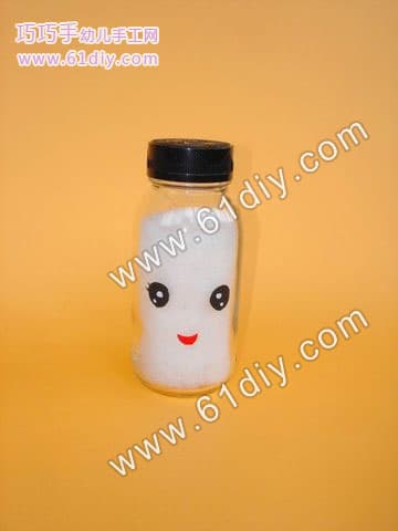 Bottle doll handmade illustration