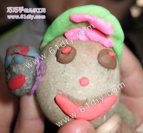 Character avatar (stone color clay handmade)