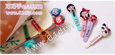 Ice cream bar handmade cartoon bookmark