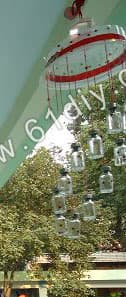 Beautiful glass bottle wind chimes