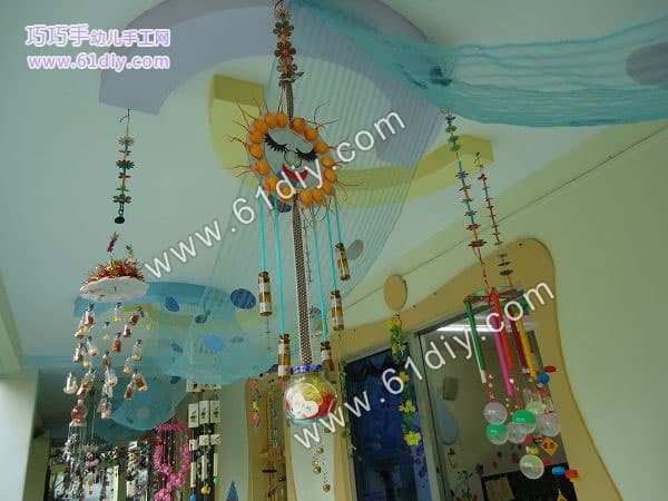 Beautiful glass bottle wind chimes