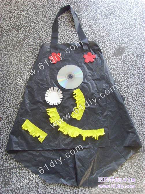 Plastic bag handmade skirt