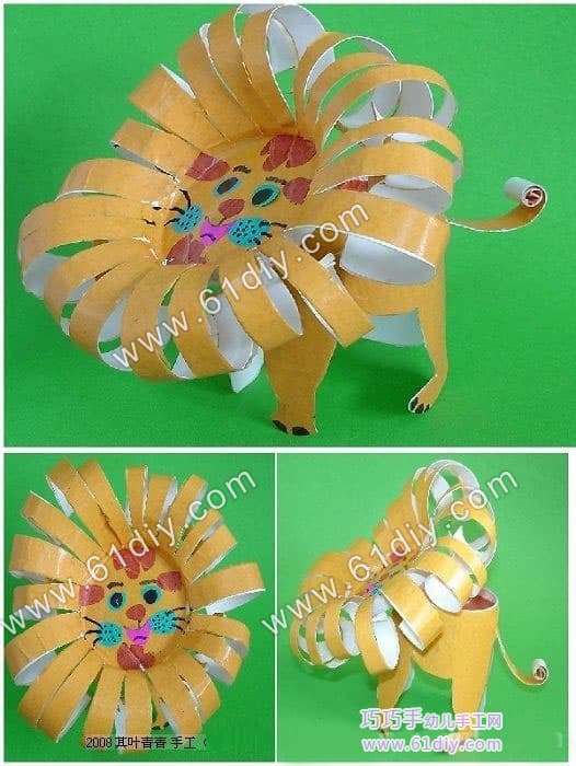 Paper cup handmade - cute little lion