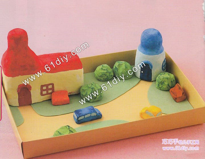 Paper clay model handmade