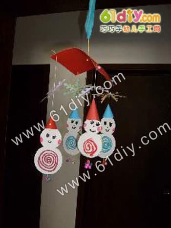 Beautiful snowman wind chimes handmade