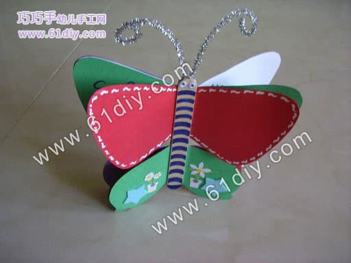 Three-dimensional butterfly handmade work