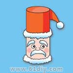 Paper core Santa Claus handmade