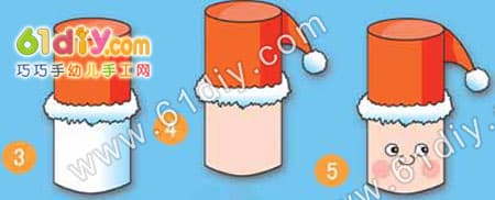 Roll paper core handmade Santa Claus