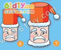 Roll paper core handmade Santa Claus