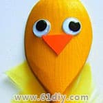 Wooden spoon doll - chick