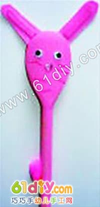 Wooden spoon doll - chick