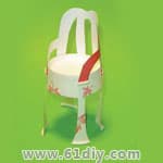 Paper cup small chair handmade illustration