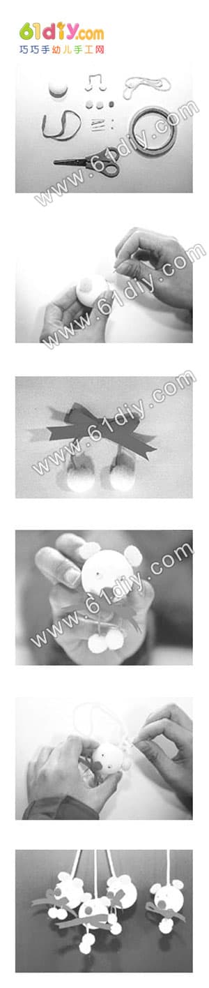 Table tennis bear pendant