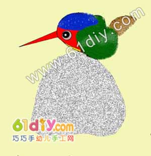 Stone handmade - small kingfisher