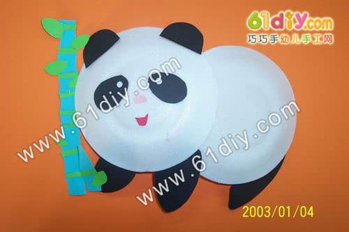 Paper tray panda handmade