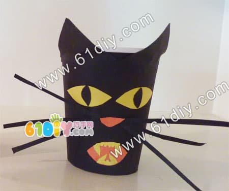 Paper cup kitten handmade