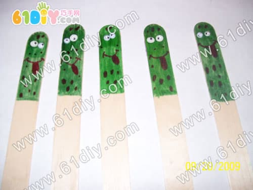 Ice cream stick frog handmade