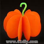 Three-dimensional paper pumpkin handmade
