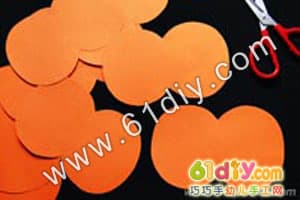 Three-dimensional paper pumpkin handmade