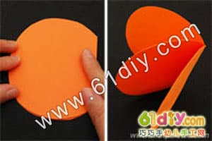 Three-dimensional paper pumpkin handmade