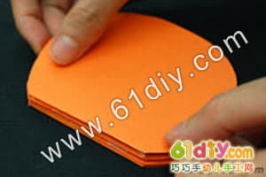Three-dimensional paper pumpkin handmade