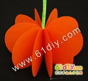 Three-dimensional paper pumpkin handmade