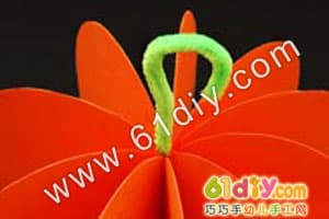 Three-dimensional paper pumpkin handmade