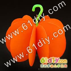 Three-dimensional paper pumpkin handmade