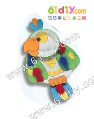 Paper tray parrot handmade