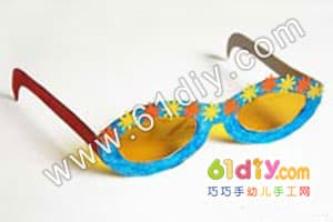 Cartoon Sunglasses Handmade Illustration Fun Glasses Craft