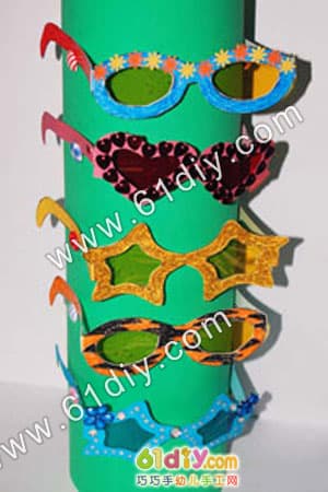 Cartoon Sunglasses Handmade Illustration Fun Glasses Craft
