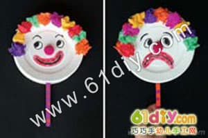 Paper plate CRAFT paper tray clown