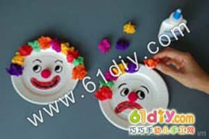 Paper plate CRAFT paper tray clown