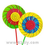 Sponge paper making lollipop