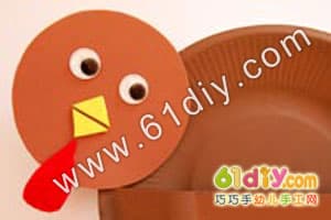 Tray making Thanksgiving message card turkey
