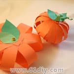 Note paper pumpkin making illustration