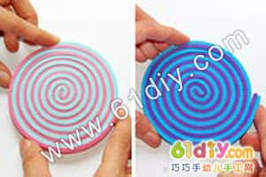 Sponge paper making coaster tutorial