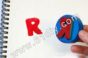 Bottle cap stamp handmade