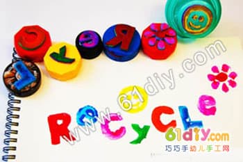 Bottle cap stamp handmade