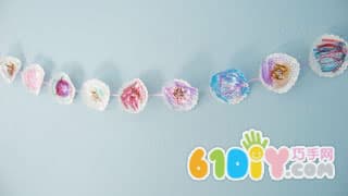 Cake paper flower hanging handmade