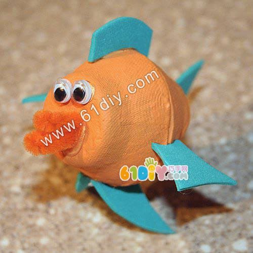 Egg tray handmade sea small fish Egg Carton Fish