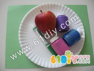 Beautiful Apple Seal Painting Apple Print Flowers