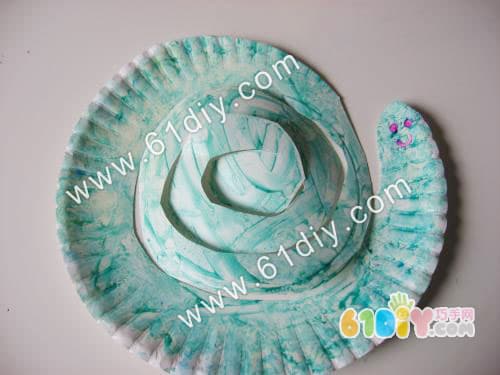 Paper plate snail handmade