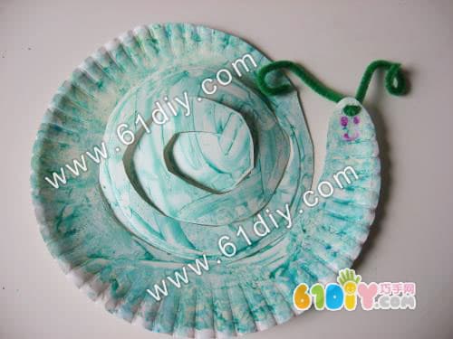 Paper plate snail handmade