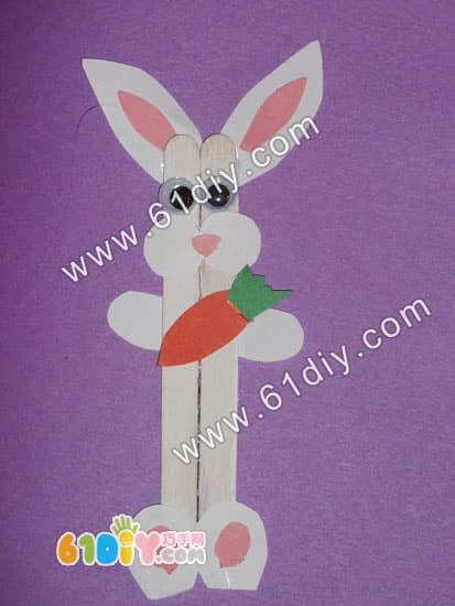 Ice cream stick handmade - bunny and chick