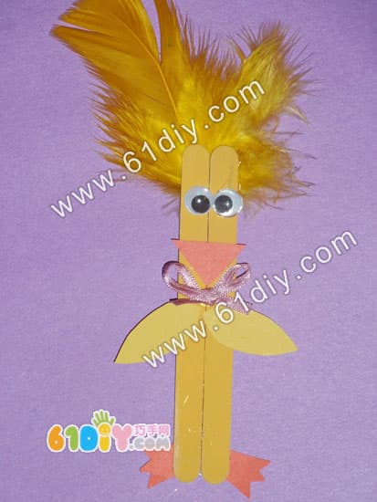 Ice cream stick handmade - bunny and chick