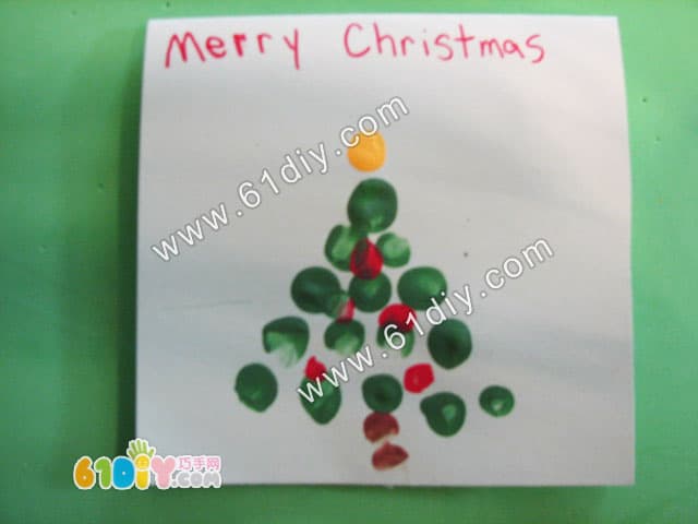 Christmas finger painting