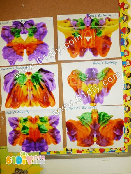 Colorful butterfly painting