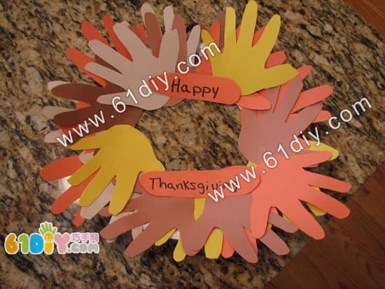 Thanksgiving hand print ring